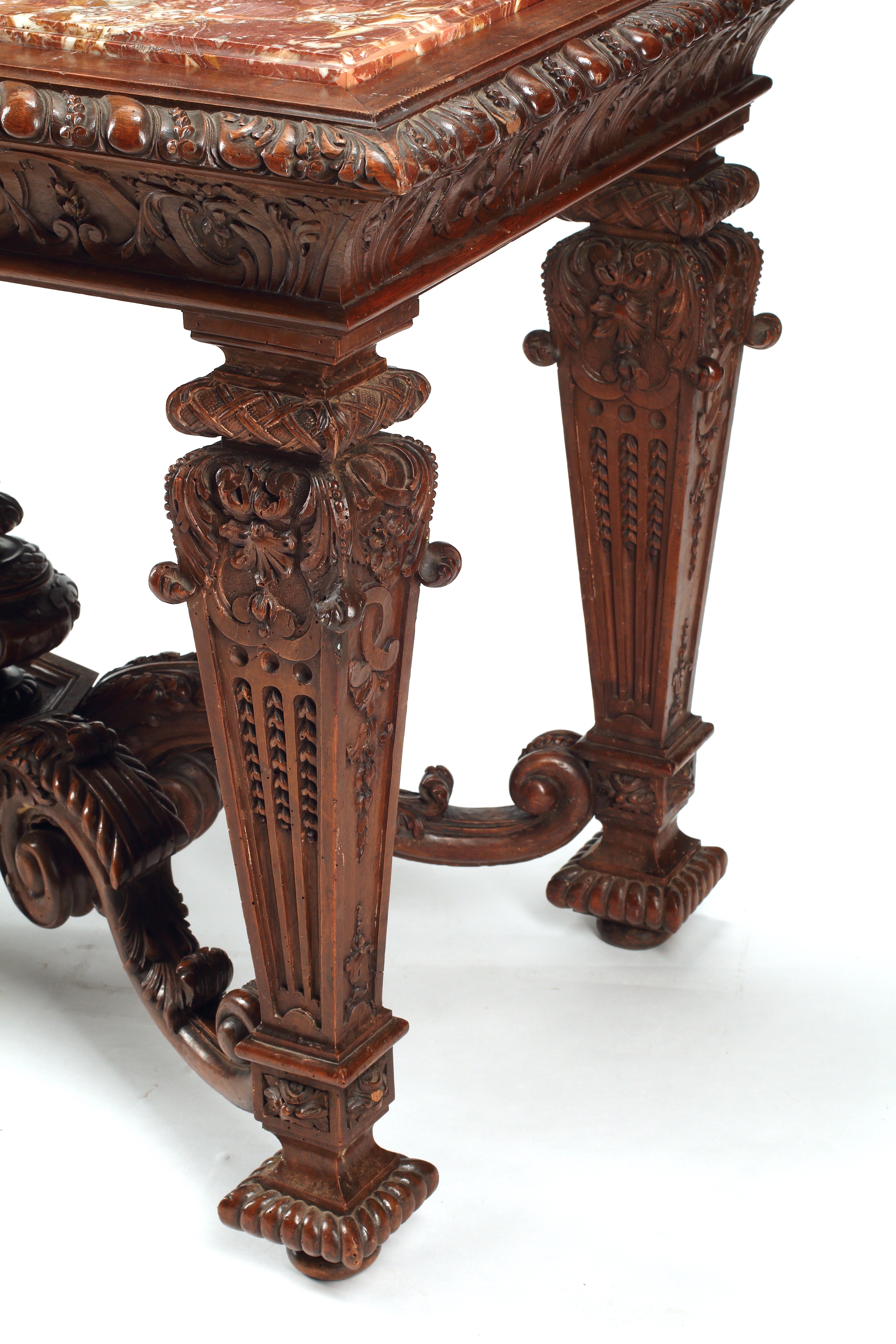 Regénce Style Walnut Salon Table, 19th Century French