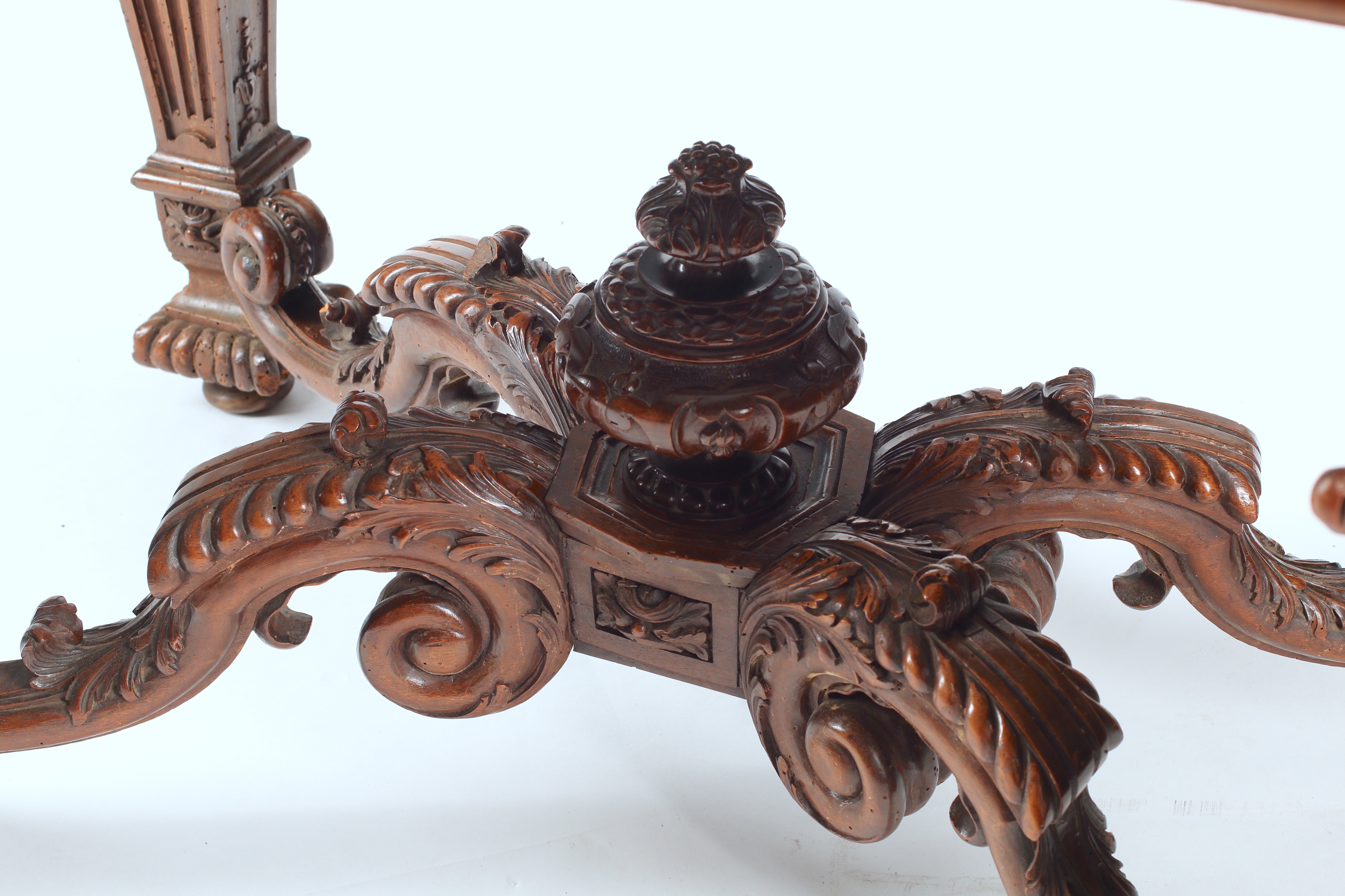 Regénce Style Walnut Salon Table, 19th Century French