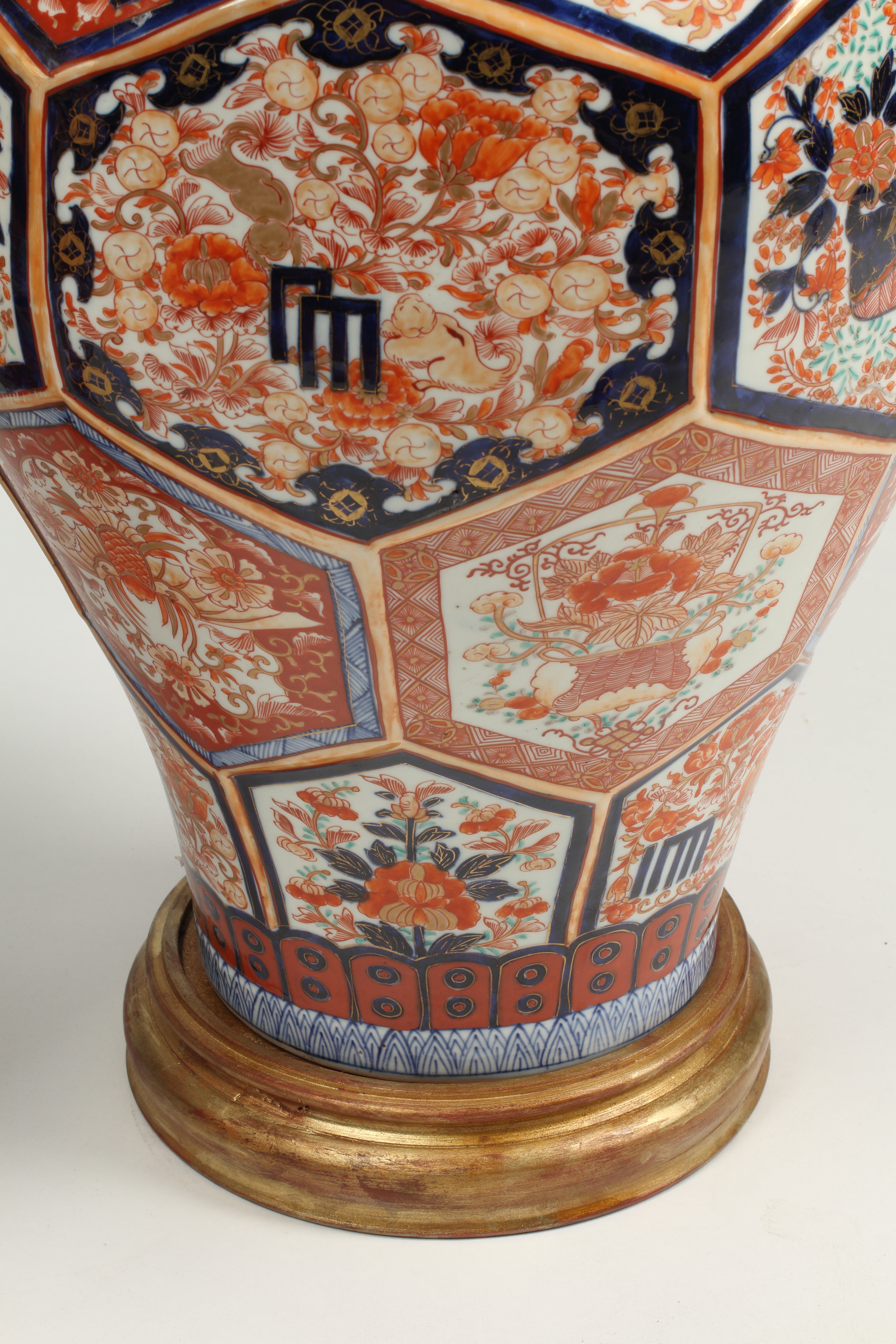 Pair of Large 19th Century Japanese Imari Porcelain Temple Jars with Cover