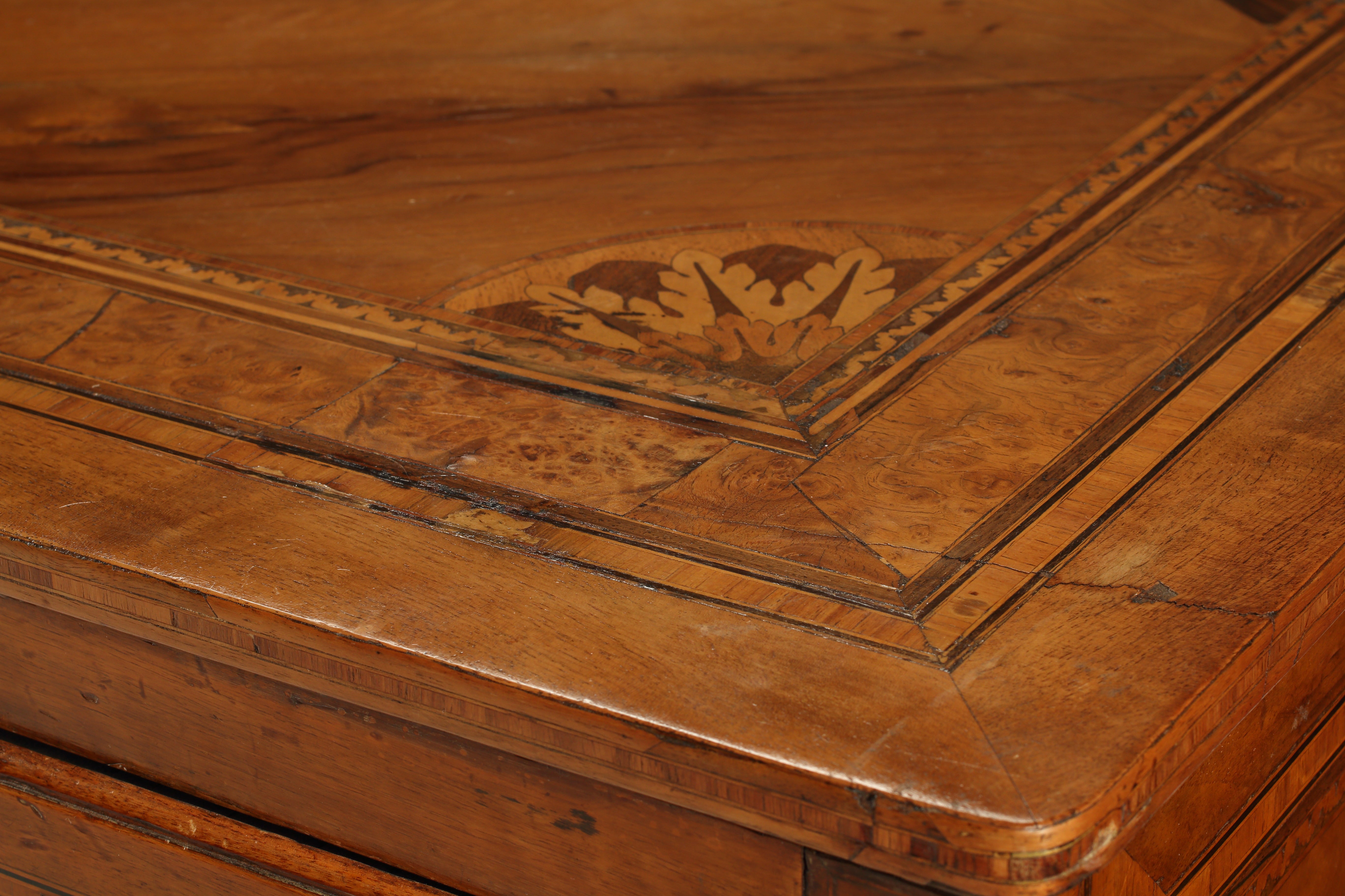 Italian Neoclassical Marquetry Partner Desk, 1800