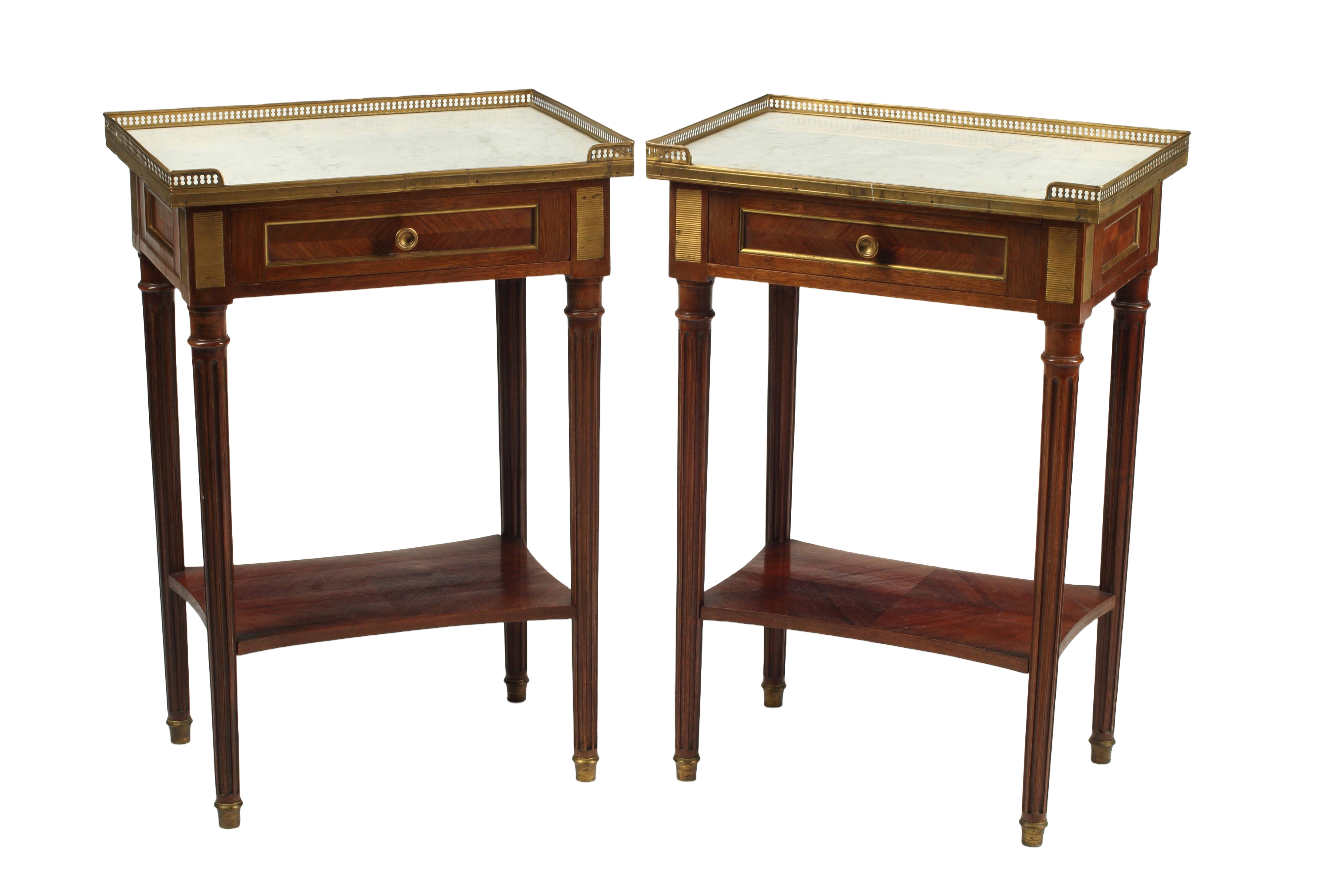 Pair of Louis XVI Style Side Tables, 19th Century French