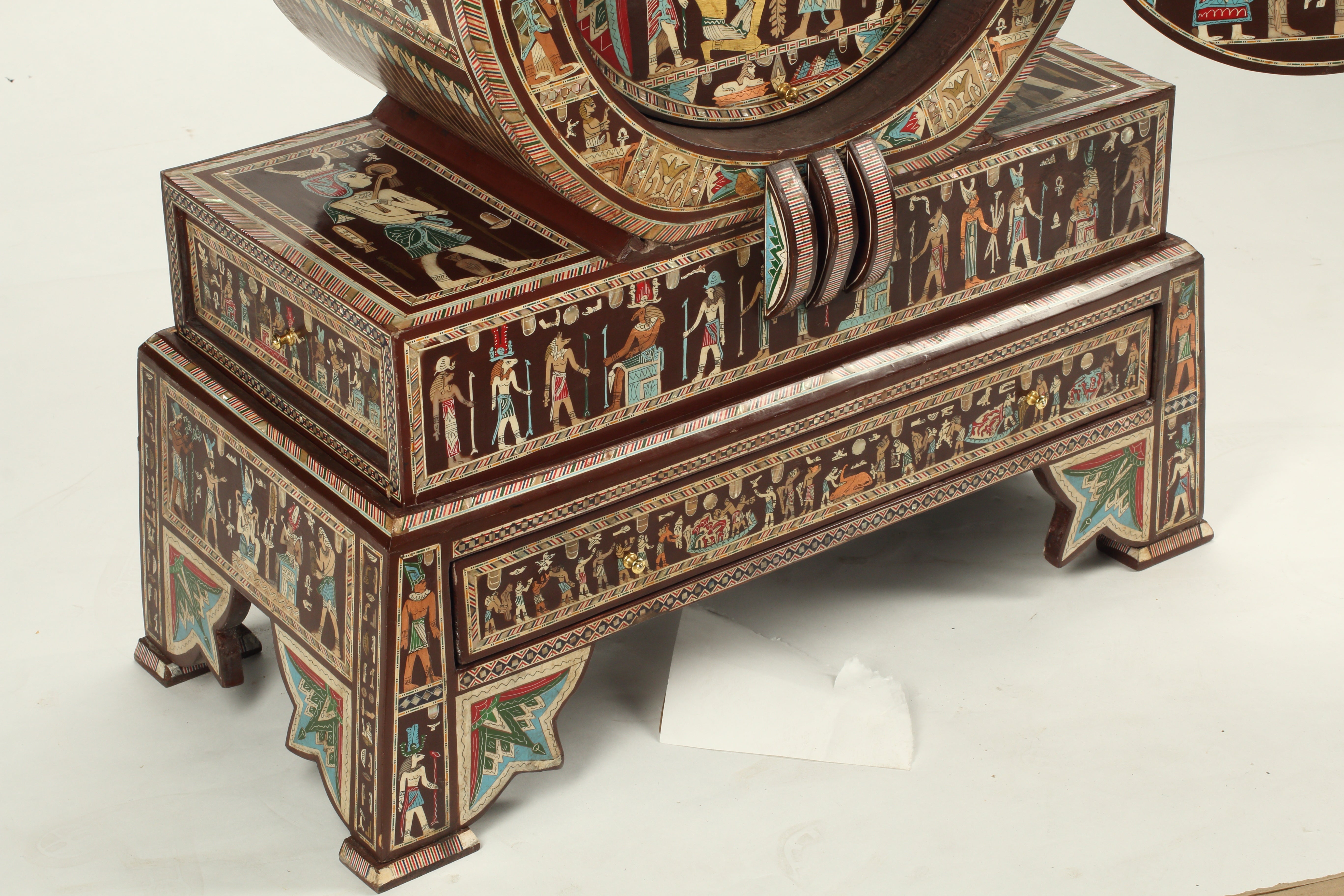 Egyptianesque Collector's Cabinet on Stand