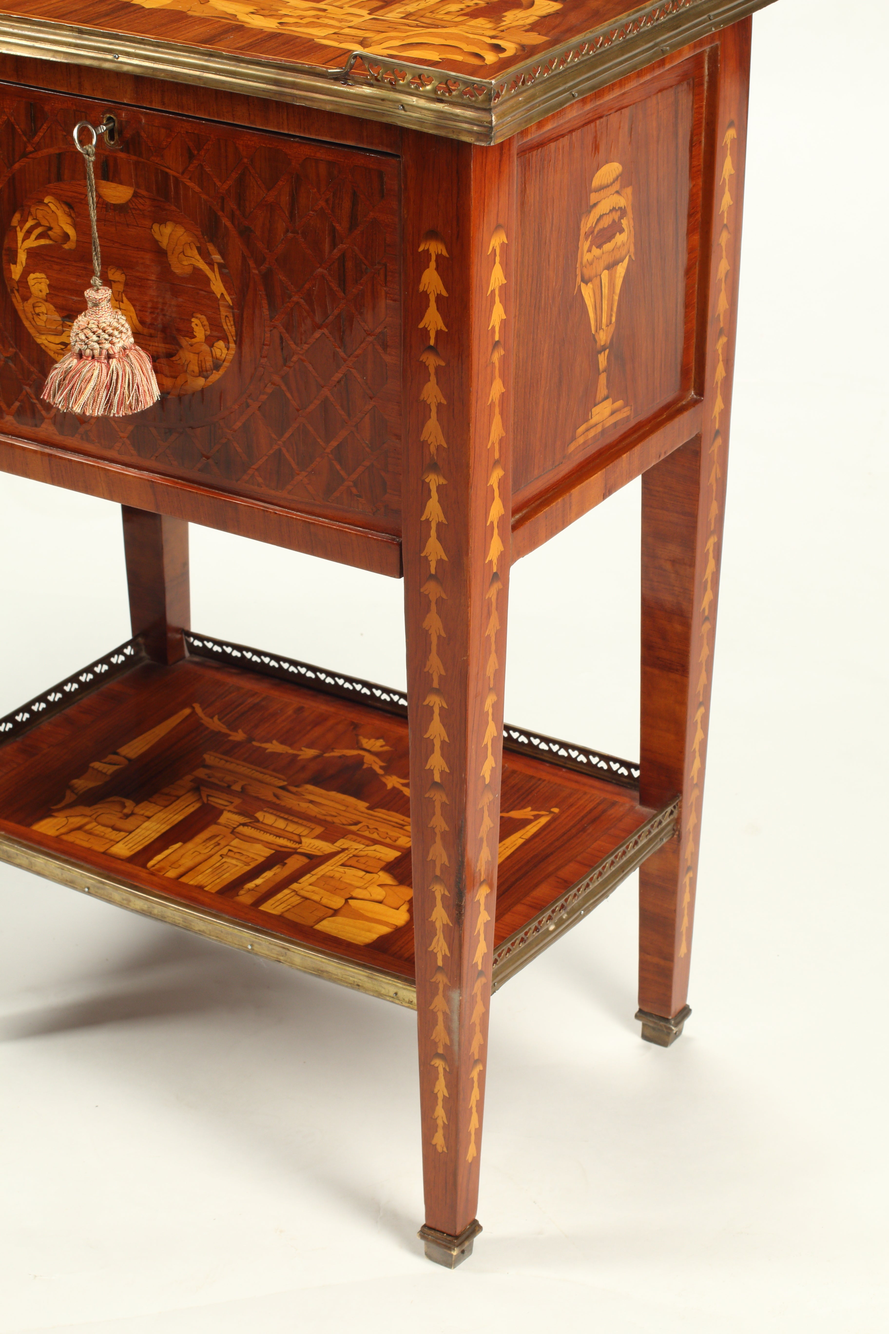 Pair of Topino Style Night Stands or Side Tables, Late 19th Century French