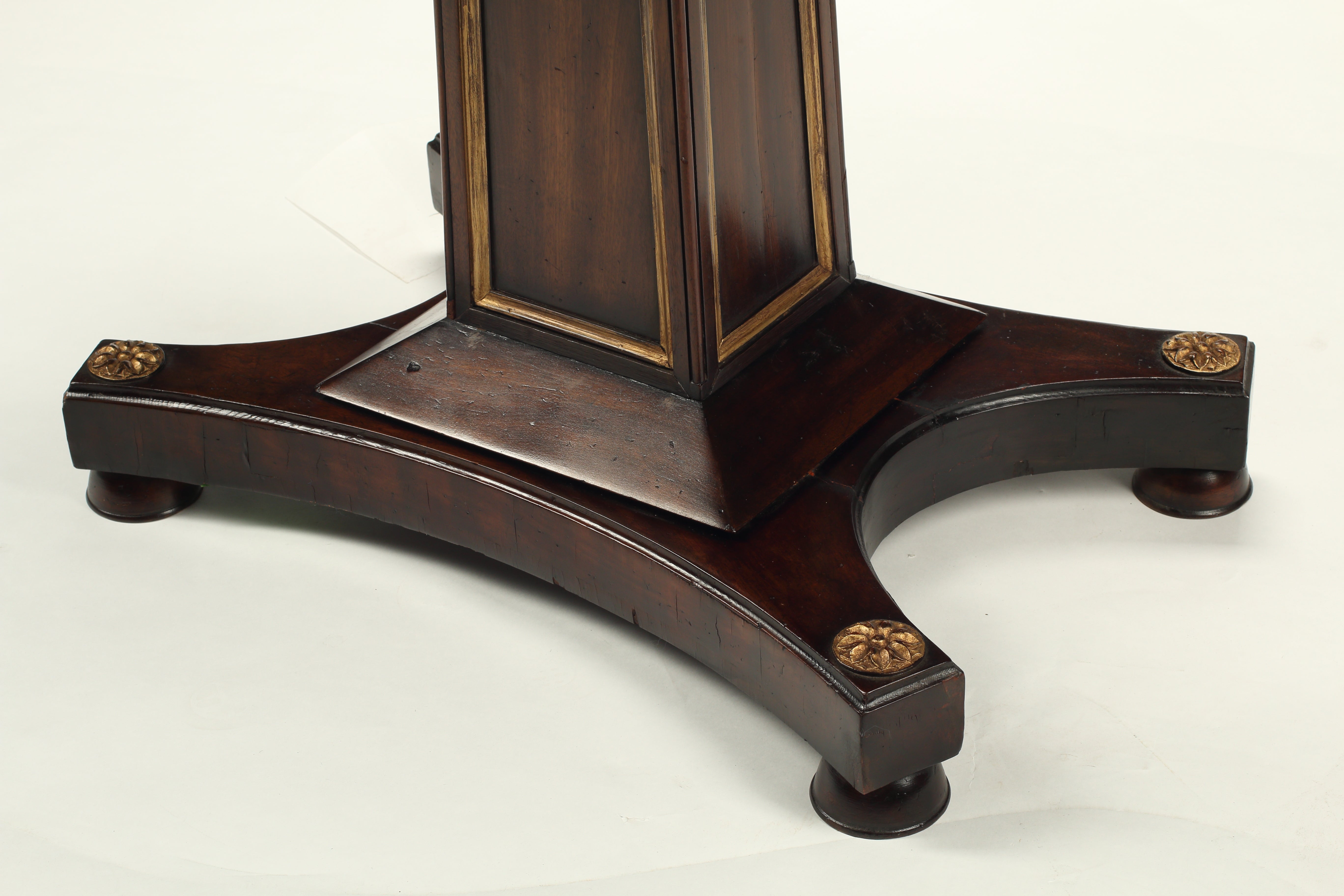 Mahogany William IV Parcel-Gilt Tray on Stand, 19th Century English