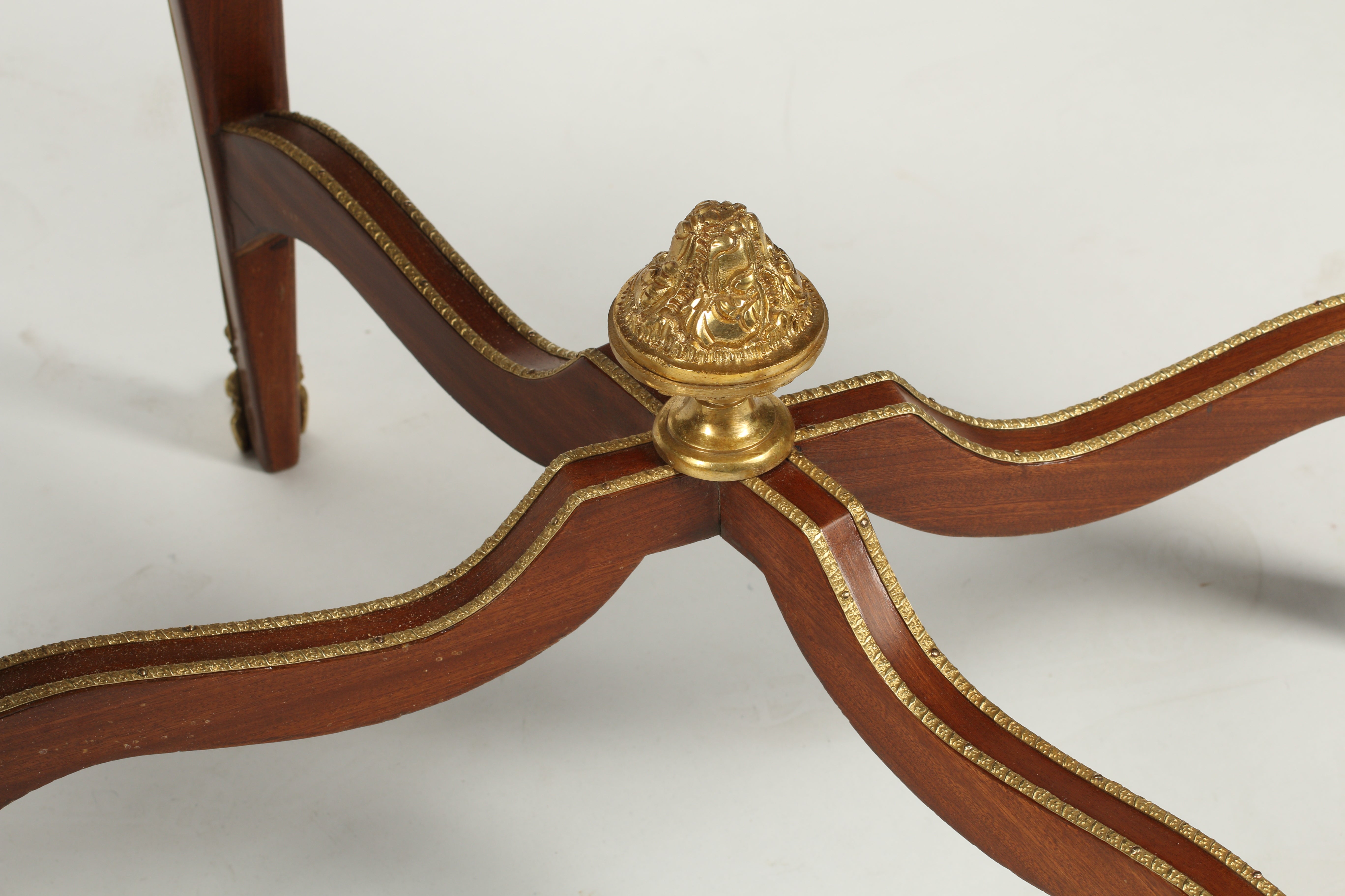 Pair of Louis XV Style Tables with Marble Top and Bronze Mounts