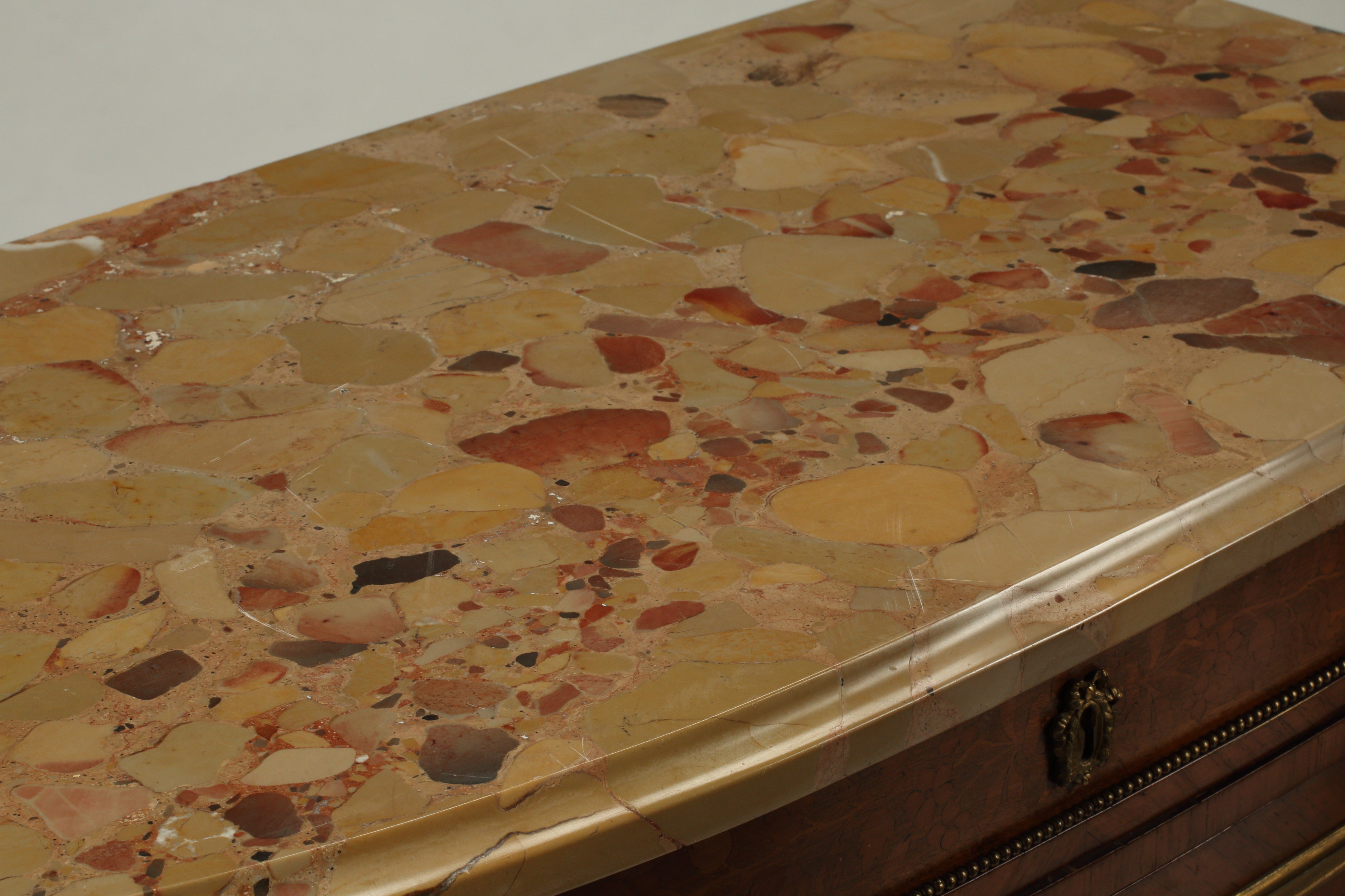 Pair of Marquetry Cabinets with Ormolu Bronze Mounts, French Late 19th Century