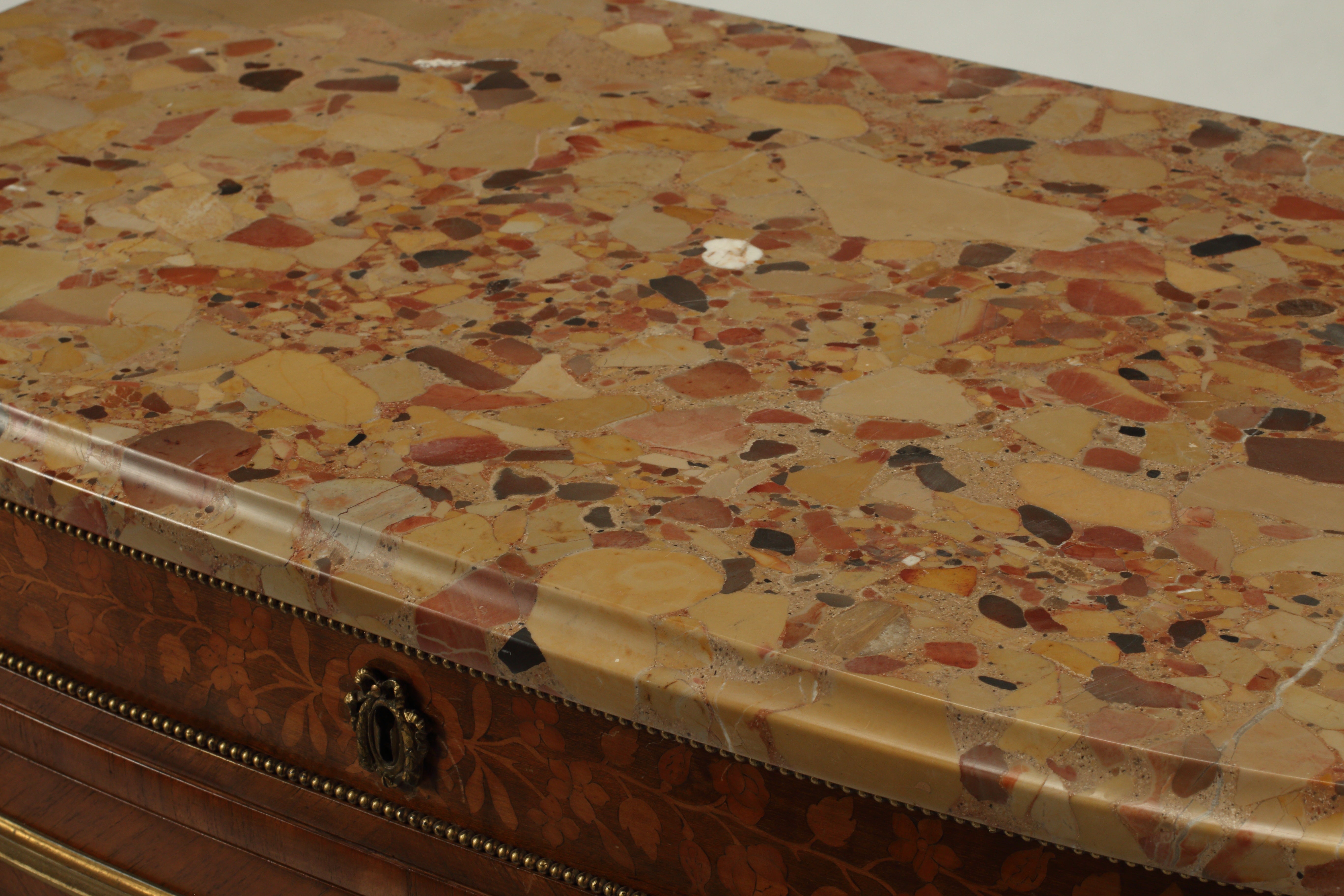 Pair of Marquetry Cabinets with Ormolu Bronze Mounts, French Late 19th Century